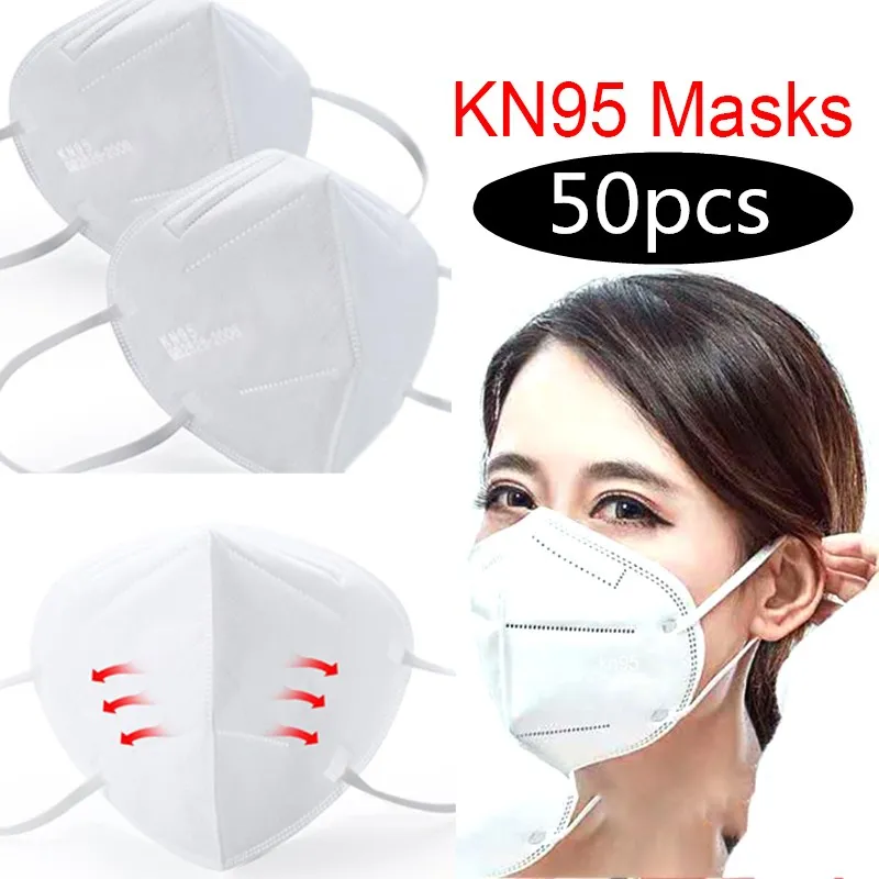 

50PCS N95 Mask Flu Anti Infection KN95 Masks Particulate Respirator PM2.5 Protective Safety Same as KF94 FFP2