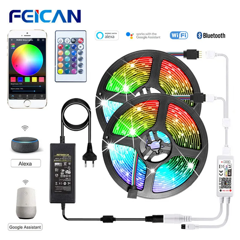 LED Light Strip 5050 2835 Waterproof RGB LED Strip 12V WiFi LED Lights 5M 10M 15M RGB Tape Backlight Ribbon Ambilight
LED Light Strip 5050 2835 Waterproof RGB LED Strip 12V WiFi LED Lights 5M 10M 15M RGB Tape Backlight Ribbon Ambilight