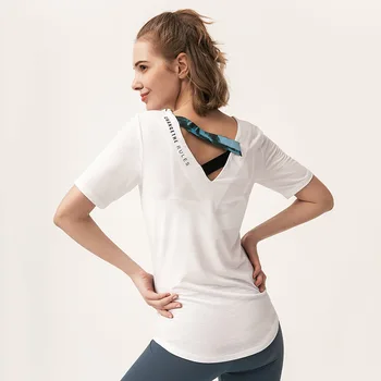 Summer new ladies solid color sweat-absorbent short sleeve lady jacket breathable exercise fitness T-shirt women
Summer new ladies solid color sweat-absorbent short sleeve lady jacket breathable exercise fitness T-shirt women