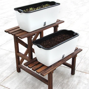 Vegetable Planting Artifact Vegetable Planting Basin Balcony Household Vegetable Rectangular Extra Large Balcony