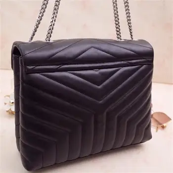 Fashion luxury large capacity shoulder bag high quality leather chain bag anti-oxidation shoulder bag with Y-line 
Fashion luxury large capacity shoulder bag high quality leather chain bag anti-oxidation shoulder bag with Y-line