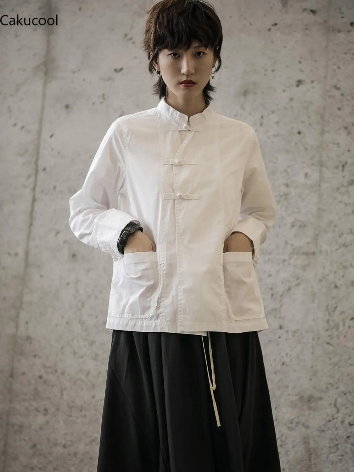 Cakucool 2019 early autumn new dark buckle Chinese style casual long-sleeved shirt women
Cakucool 2019 early autumn new dark buckle Chinese style casual long-sleeved shirt women