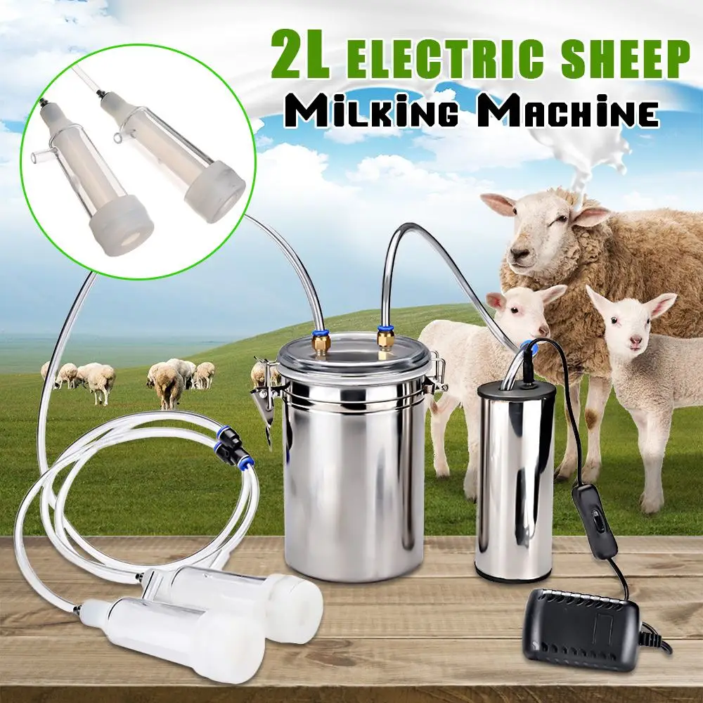 New 2L Electric Milking Machine Goat Stainless Steel Sheep Milker Farm Electric Milking Machine Double Head Lock Gland
New 2L Electric Milking Machine Goat Stainless Steel Sheep Milker Farm Electric Milking Machine Double Head Lock Gland