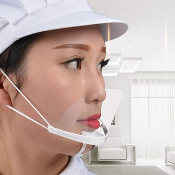 10 Pcs Transparent Sanitary Open Mask For Full Face Protection Food Truck Makeup Plastic Work Face Mouth Protective Mask 
10 Pcs Transparent Sanitary Open Mask For Full Face Protection Food Truck Makeup Plastic Work Face Mouth Protective Mask