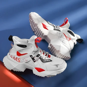 Trendy Mesh Sneakers Men Running shoes Breathable Sport shoes Hip-hop Thick Sole Road Walking Shoes Reflective Athletic Trainers
Trendy Mesh Sneakers Men Running shoes Breathable Sport shoes Hip-hop Thick Sole Road Walking Shoes Reflective Athletic Trainers