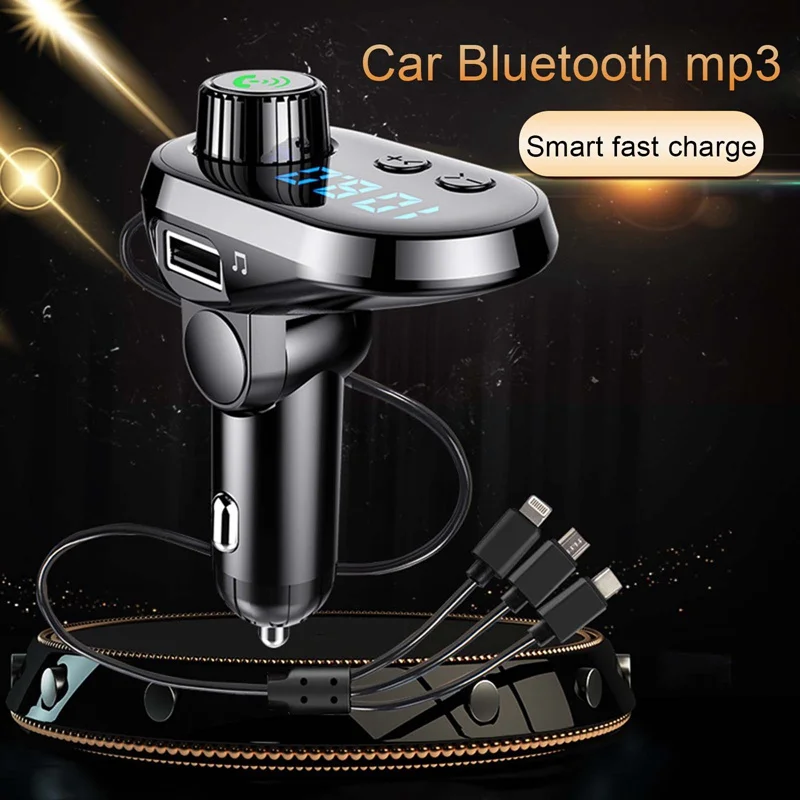 Multifunctional Car Wireless Phone Bluetooth FM Transmitte Radio MP3 Music Player Adapter 3 In 1 USB Fast Charging Quick Charge
Multifunctional Car Wireless Phone Bluetooth FM Transmitte Radio MP3 Music Player Adapter 3 In 1 USB Fast Charging Quick Charge