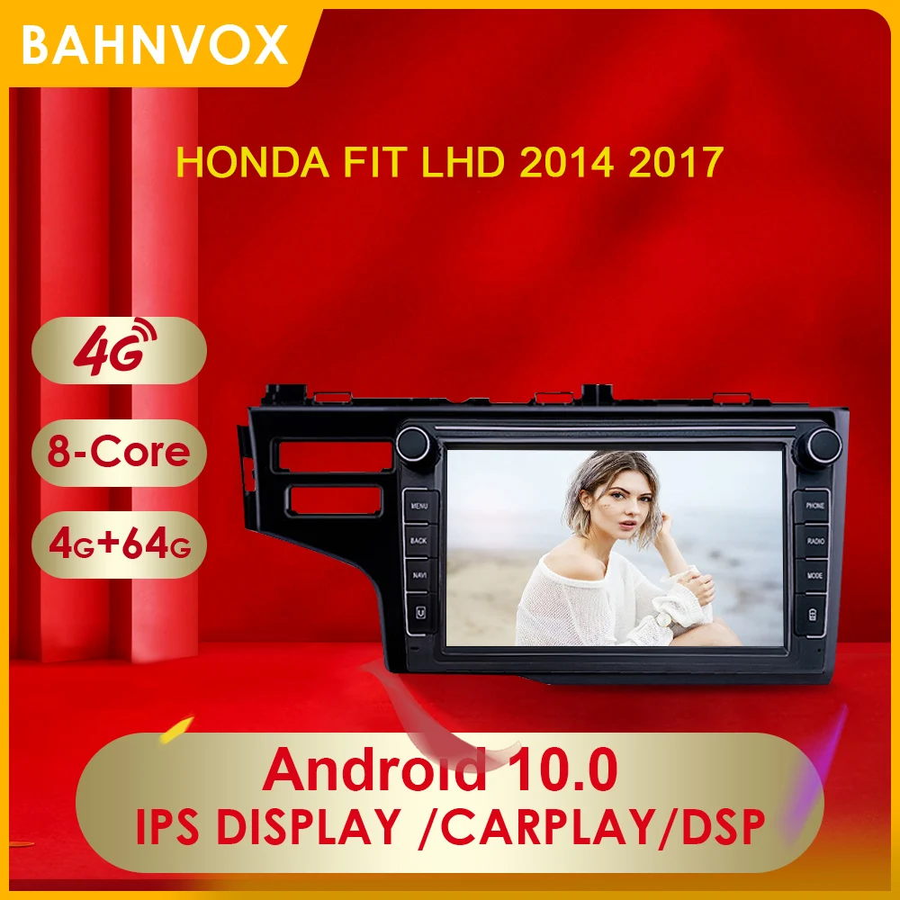 2 Din Android 10 0 автомобильный радиоприемник мультимедийный плеер для honda Fit LHD 2014 2017