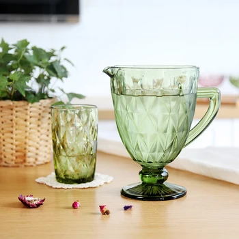 1300ML European Relief Cold Water Pot Cup Set Creative Color Glass Cold Cup Household Juice Pot
1300ML European Relief Cold Water Pot Cup Set Creative Color Glass Cold Cup Household Juice Pot