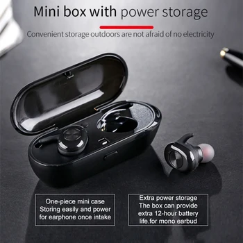 

Langsdom F206 True Wireless Earbuds TWS Bluetooth 5.0 Earphone Portable Bass Stereo Dual Sports Headset with mic Charging Box