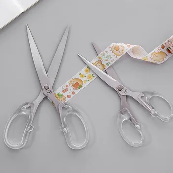 1 PC Simple Stainless Steel Scissors Transparent Plastic Art Scissors Paper Cutting Student Stationery Office DIY Craft Supplies
1 PC Simple Stainless Steel Scissors Transparent Plastic Art Scissors Paper Cutting Student Stationery Office DIY Craft Supplies