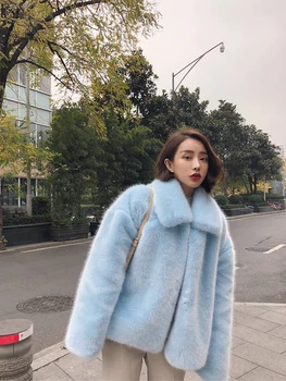 2019 New Winter Coat Women Korean version of the loose imitation Mink FurCoat Luxury Faux Fox Warm Women Coat
2019 New Winter Coat Women Korean version of the loose imitation Mink FurCoat Luxury Faux Fox Warm Women Coat