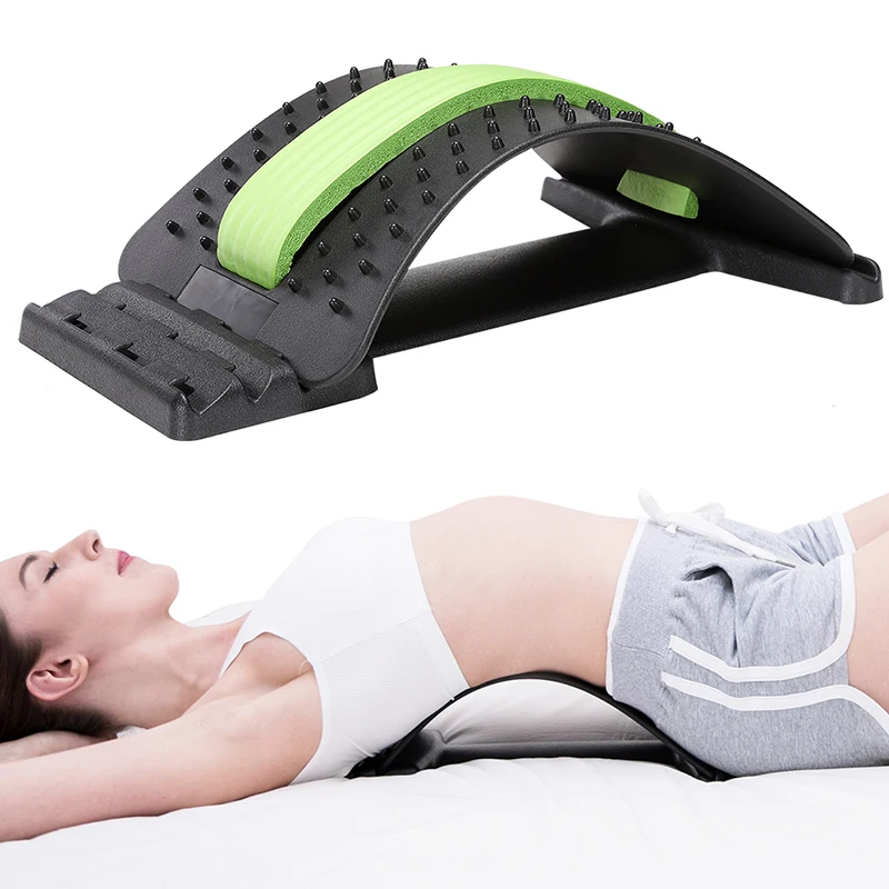 Back Stretch Equipment Massager Magic Stretcher Fitness Lumbar Support Relaxation Spine Pain Relief Corrector Health Care |