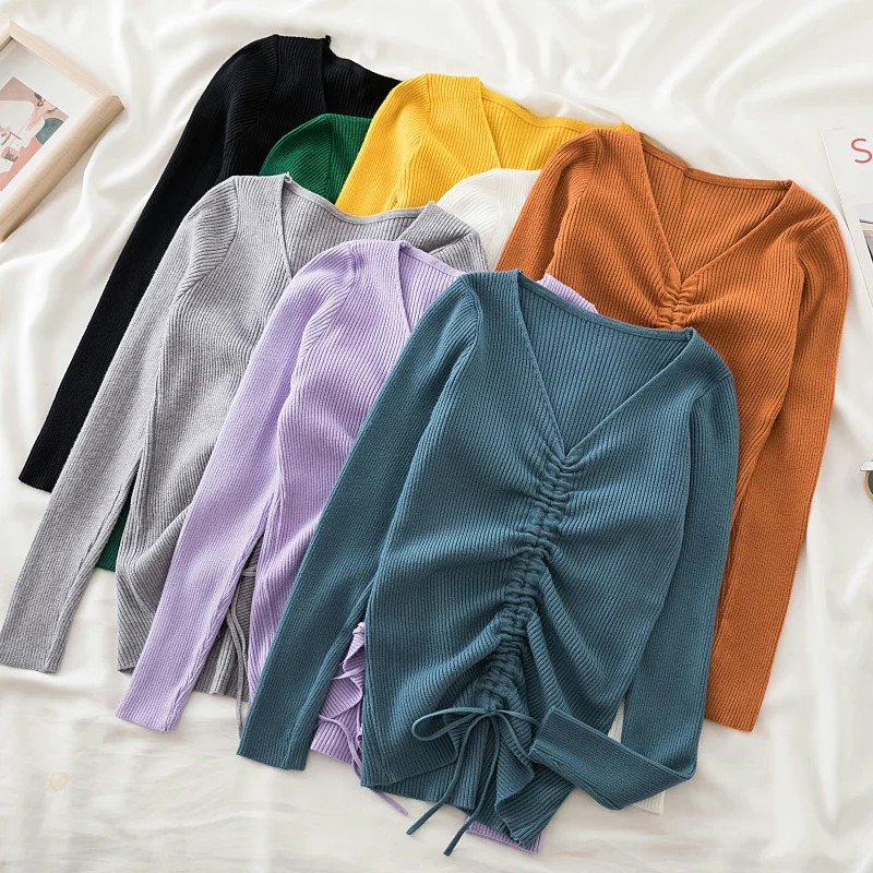 AOSSVIAO Sexy lace up knitting pullover top Fashion autumn winter sweater women Chic 2024 V-neck knit slim jumper pull femme
AOSSVIAO Sexy lace up knitting pullover top Fashion autumn winter sweater women Chic 2024 V-neck knit slim jumper pull femme