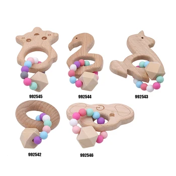 1PC Silicone+Wooden Teether Chewable Silicone Pendants Safe And Natual Baby Toy Baby Teether
1PC Silicone+Wooden Teether Chewable Silicone Pendants Safe And Natual Baby Toy Baby Teether