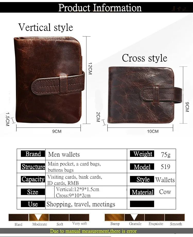 COWATHER hommes portefeuilles 100% TOP vache véritable luxe en cuir de haute qualité 2019 hommes sac à main vintage designer homme sac à main 519 COWATHER hommes portefeuilles 100% TOP vache véritable luxe en cuir de haute qualité 2019 hommes sac à main vintage designer homme sac à main 519