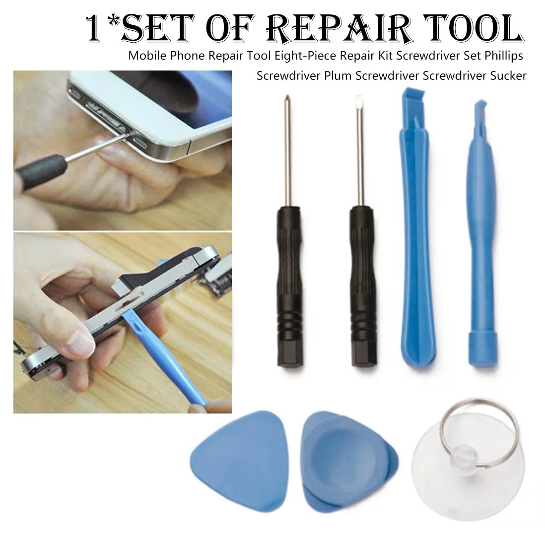 Professional 8 in 1 Cell Phones Opening Pry Repair Tool Kits Smartphone Screwdrivers Tool Set For iPhone Samsung HTC Moto Sony
Professional 8 in 1 Cell Phones Opening Pry Repair Tool Kits Smartphone Screwdrivers Tool Set For iPhone Samsung HTC Moto Sony