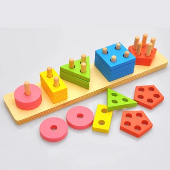 Kids Wooden Color Recognition & Shape Sorter Puzzle Toy 3D Colorful Geometric Board Sorting & Stack Chunky Puzzle Cognitive Toys
Kids Wooden Color Recognition & Shape Sorter Puzzle Toy 3D Colorful Geometric Board Sorting & Stack Chunky Puzzle Cognitive Toys