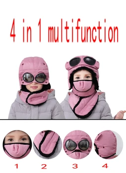 Children's hat winter biking and skiing plus velvet warm hat boys bib integrated detachable windproof hat girls with ears move
Children's hat winter biking and skiing plus velvet warm hat boys bib integrated detachable windproof hat girls with ears move