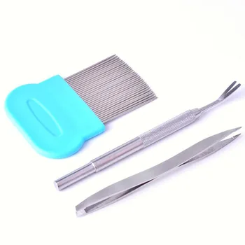 3 pieces/set Of Pet Cleaning Tools Dog Flea Removal Lice Removal Tool Stainless Steel Double Ended Tweezers Dog Cat Supplies 
3 pieces/set Of Pet Cleaning Tools Dog Flea Removal Lice Removal Tool Stainless Steel Double Ended Tweezers Dog Cat Supplies