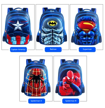 3D 4-13 Year Superman Batman Captain America Boy Girl Children Kindergarten School bag Teenager Schoolbags Kids Student Backpack
3D 4-13 Year Superman Batman Captain America Boy Girl Children Kindergarten School bag Teenager Schoolbags Kids Student Backpack