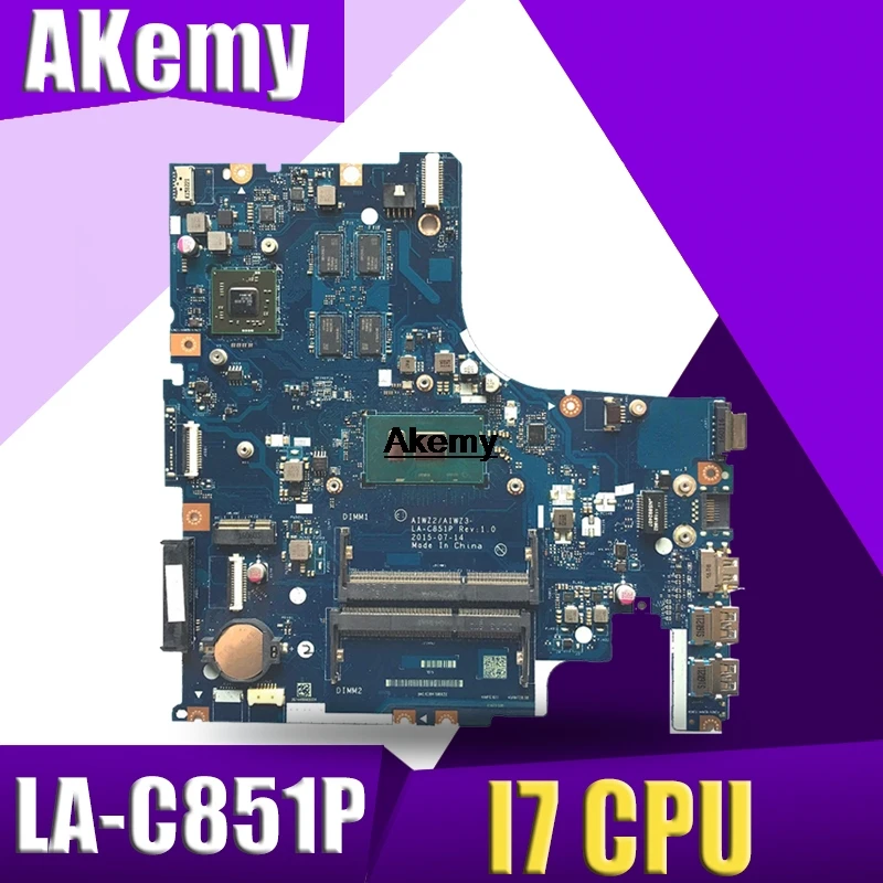 AIWZ2/AIWZ3 LA-C851P motherboard for Lenovo IdeaPad 500-15ISK laptop motherboard I7-6500U original 100% Test motherboard
AIWZ2/AIWZ3 LA-C851P motherboard for Lenovo IdeaPad 500-15ISK laptop motherboard I7-6500U original 100% Test motherboard
