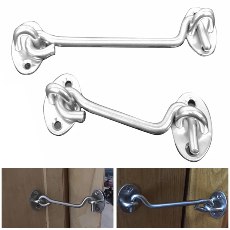 Hot Stainless Steel Window Door Buckle Cabin Hook Eye Latch Lock Silent Holders Catch Lock FQ-ing
Hot Stainless Steel Window Door Buckle Cabin Hook Eye Latch Lock Silent Holders Catch Lock FQ-ing
