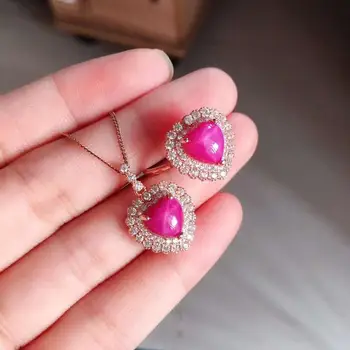 Real Natural Ruby jewelry set Natural Real Ruby925 sterling silver 1pc pendant,1pc ring
Real Natural Ruby jewelry set Natural Real Ruby925 sterling silver 1pc pendant,1pc ring