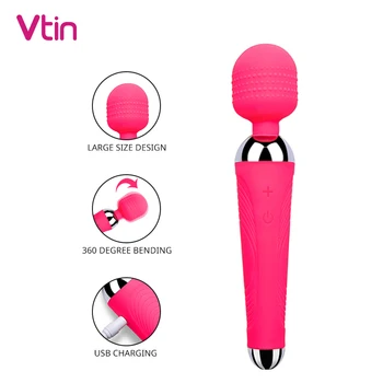 

Powerful Clitoris Vibrators For Women Wand AV Vibrator Invincible Vaginal Masseur Clitoral Stimulator Sex Toy for Women Sex Shop