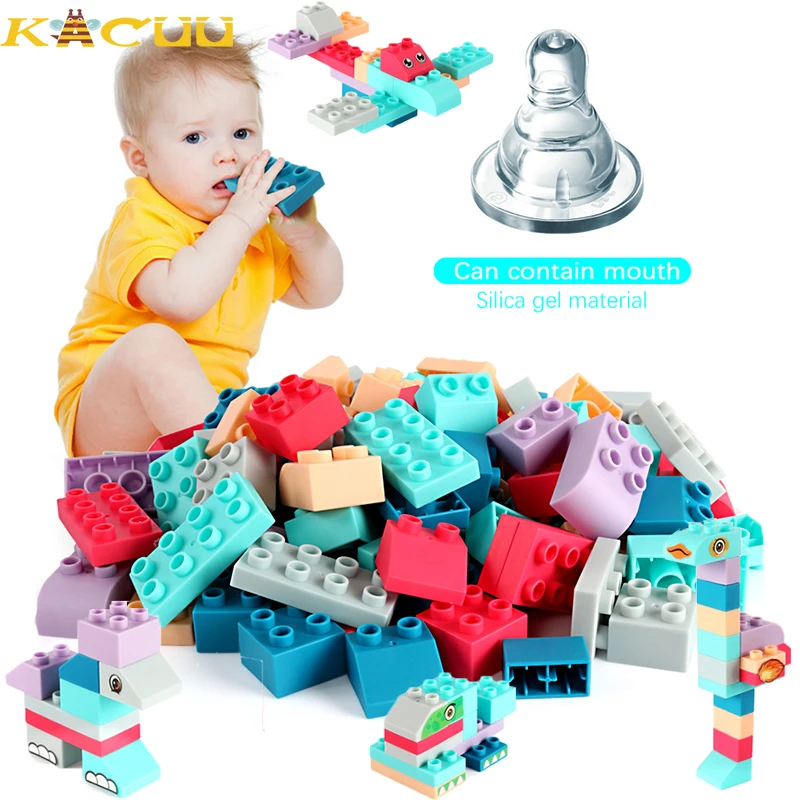 Baby Soft Building Blocks Compatible LegoINGlys Duploed DIY Safety Rubber Soft Blocks Construction Bricks Toys For Children Gift
Baby Soft Building Blocks Compatible LegoINGlys Duploed DIY Safety Rubber Soft Blocks Construction Bricks Toys For Children Gift