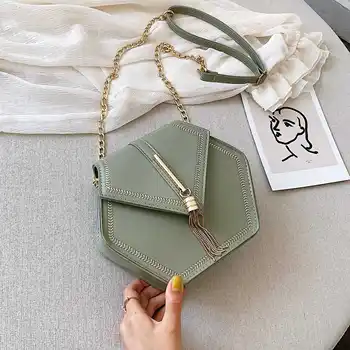 Hexagon PU Leather Crossbody Bags For Women New Tassel Shoulder Messenger Bag Female Travel Chain Purses And Handbags Bolsa Sac
Hexagon PU Leather Crossbody Bags For Women New Tassel Shoulder Messenger Bag Female Travel Chain Purses And Handbags Bolsa Sac
