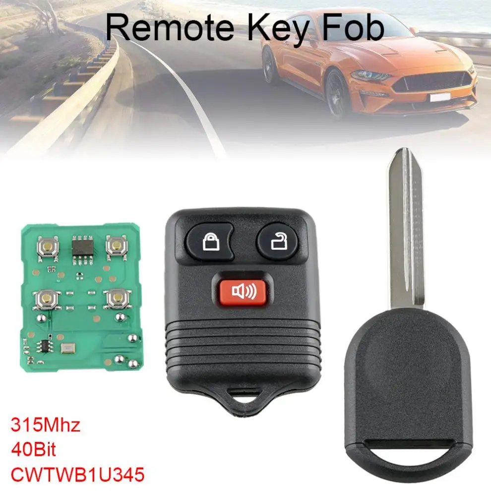 315Mhz 3 Buttons Keyless Entry Remote key Fob with 4D63 40 Bits Chip CWTWB1U345 Fit for Ford New
315Mhz 3 Buttons Keyless Entry Remote key Fob with 4D63 40 Bits Chip CWTWB1U345 Fit for Ford New