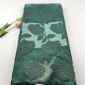 Dark Green African Lace Fabric 2019 Embroidery Nigerian Guipure Lace Fabric.High Quality Stones French Tulle Lace Fabric 5 Yards 
Dark Green African Lace Fabric 2019 Embroidery Nigerian Guipure Lace Fabric.High Quality Stones French Tulle Lace Fabric 5 Yards