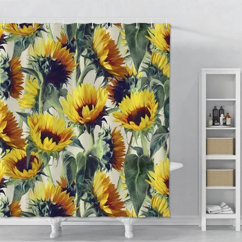 Sunflower Printed Shower Curtain Waterproof Bathroom Curtain Polyester Bath Shower Curtain With Hooks For Bathroom Home Decor
Sunflower Printed Shower Curtain Waterproof Bathroom Curtain Polyester Bath Shower Curtain With Hooks For Bathroom Home Decor