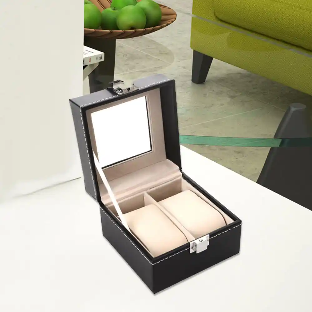 watch hard box gift leather boxes with pillow jewelry watch