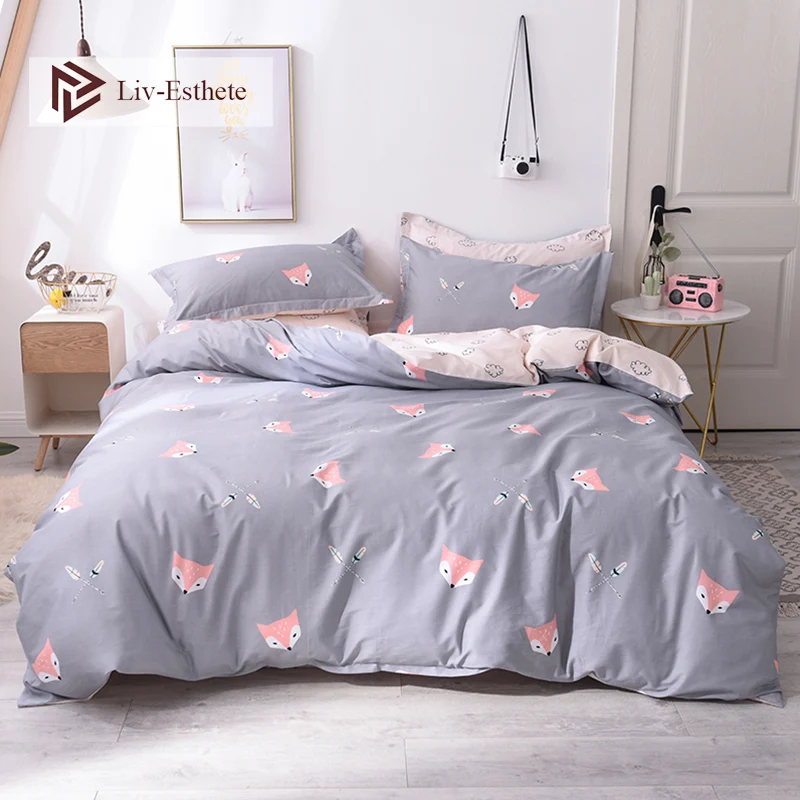 Liv-Esthet Cartoon Cute Fox 100% Cotton Bedding Set Decor Room Duvet Cover Pillowcase Flat Sheet Bed Linen Bedclothes Queen King
Liv-Esthet Cartoon Cute Fox 100% Cotton Bedding Set Decor Room Duvet Cover Pillowcase Flat Sheet Bed Linen Bedclothes Queen King
