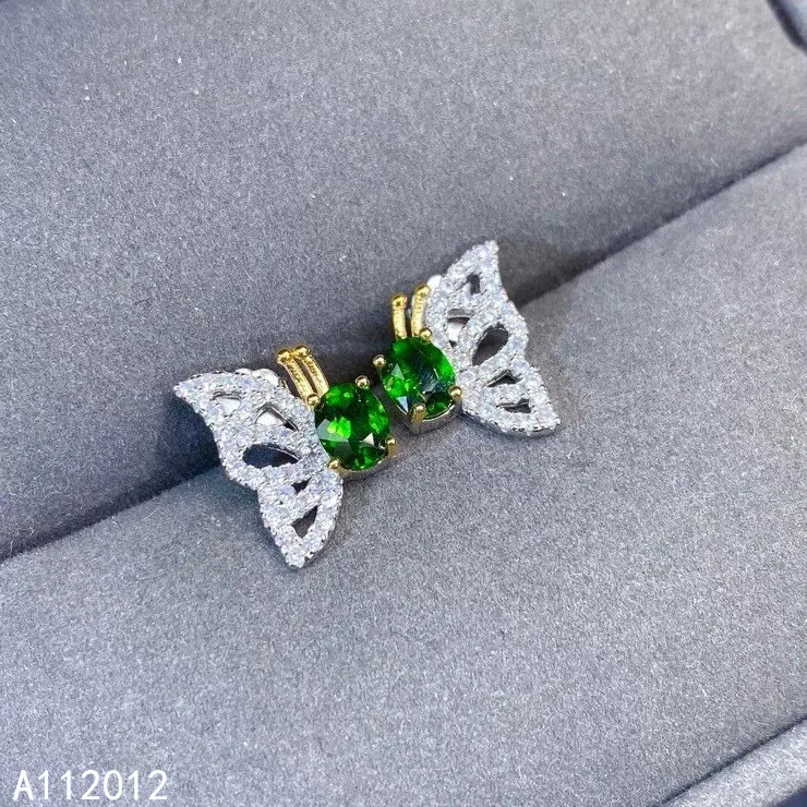 KJJEAXCMY fine jewelry 925 silver natural Diopside new girl trendy earrings hot selling ear stud support test Chinese style
KJJEAXCMY fine jewelry 925 silver natural Diopside new girl trendy earrings hot selling ear stud support test Chinese style