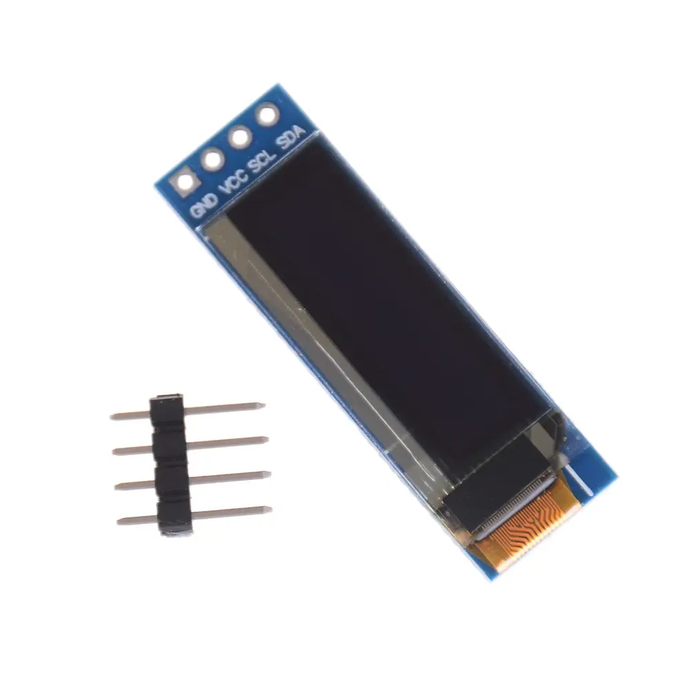0.91 Inch 128x32 IIC I2C White / Blue OLED LCD Display DIY Module SSD1306 Driver IC DC 3.3V 5V For Arduino
0.91 Inch 128x32 IIC I2C White / Blue OLED LCD Display DIY Module SSD1306 Driver IC DC 3.3V 5V For Arduino