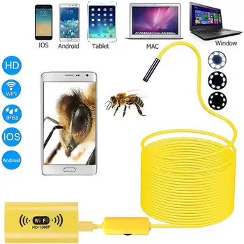 F130 WiFi Endoscope 2MP HD 1200P 8 LED 8mm Lens IP68 Waterproof Industrial Borescope Underwater Detector Cameras for Android/iOS
F130 WiFi Endoscope 2MP HD 1200P 8 LED 8mm Lens IP68 Waterproof Industrial Borescope Underwater Detector Cameras for Android/iOS