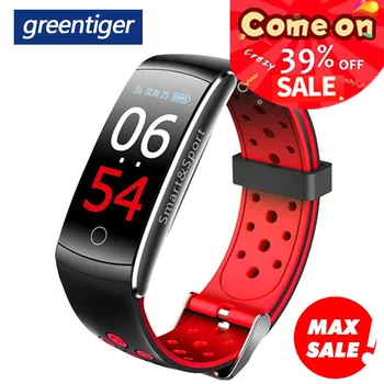 

Greentiger Q8S Smart Band Heart Rate Monitor IP68 Waterproof Smart Bracelet Fitness Tracker Blood Pressure Smart Watch VS C1 E18