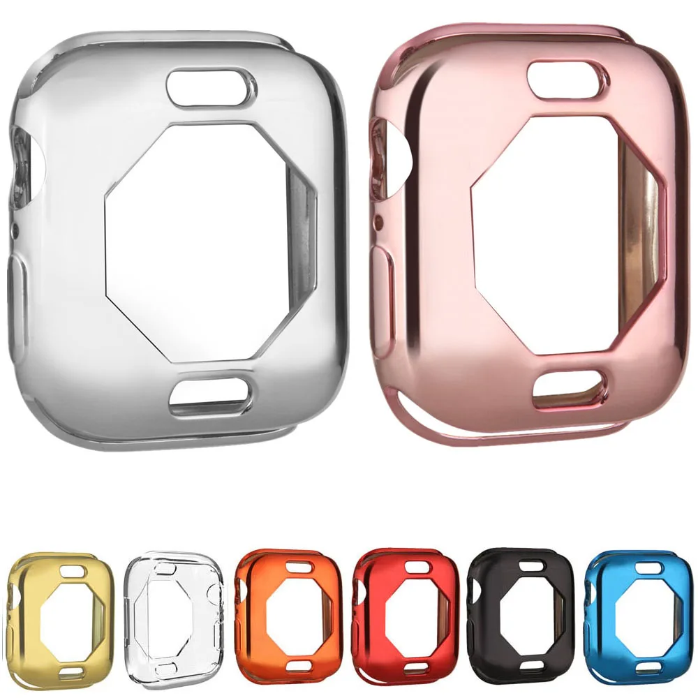 Colorful Silicone Watch Case for Apple Watch Series 4 Cover Full Protection Plating TPU Shell For Apple Watch 44mm 40mm Case
Colorful Silicone Watch Case for Apple Watch Series 4 Cover Full Protection Plating TPU Shell For Apple Watch 44mm 40mm Case