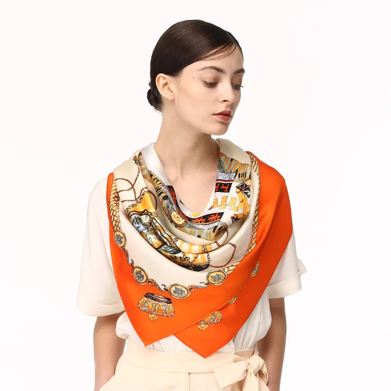 SOURCE Factory Spring Models in Western Style Trend Versatile Silk Kerchief Shawl 110cm Large Size Brand Silk Scarves
SOURCE Factory Spring Models in Western Style Trend Versatile Silk Kerchief Shawl 110cm Large Size Brand Silk Scarves