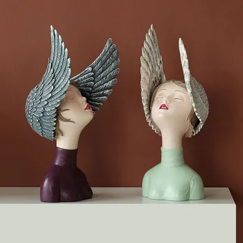 Nordic Ins Creative Light Luxury Resin Wings Girl Ornaments Sculpture Home Living Room Desktop Statue Crafts Girl Birthday Gifts
Nordic Ins Creative Light Luxury Resin Wings Girl Ornaments Sculpture Home Living Room Desktop Statue Crafts Girl Birthday Gifts