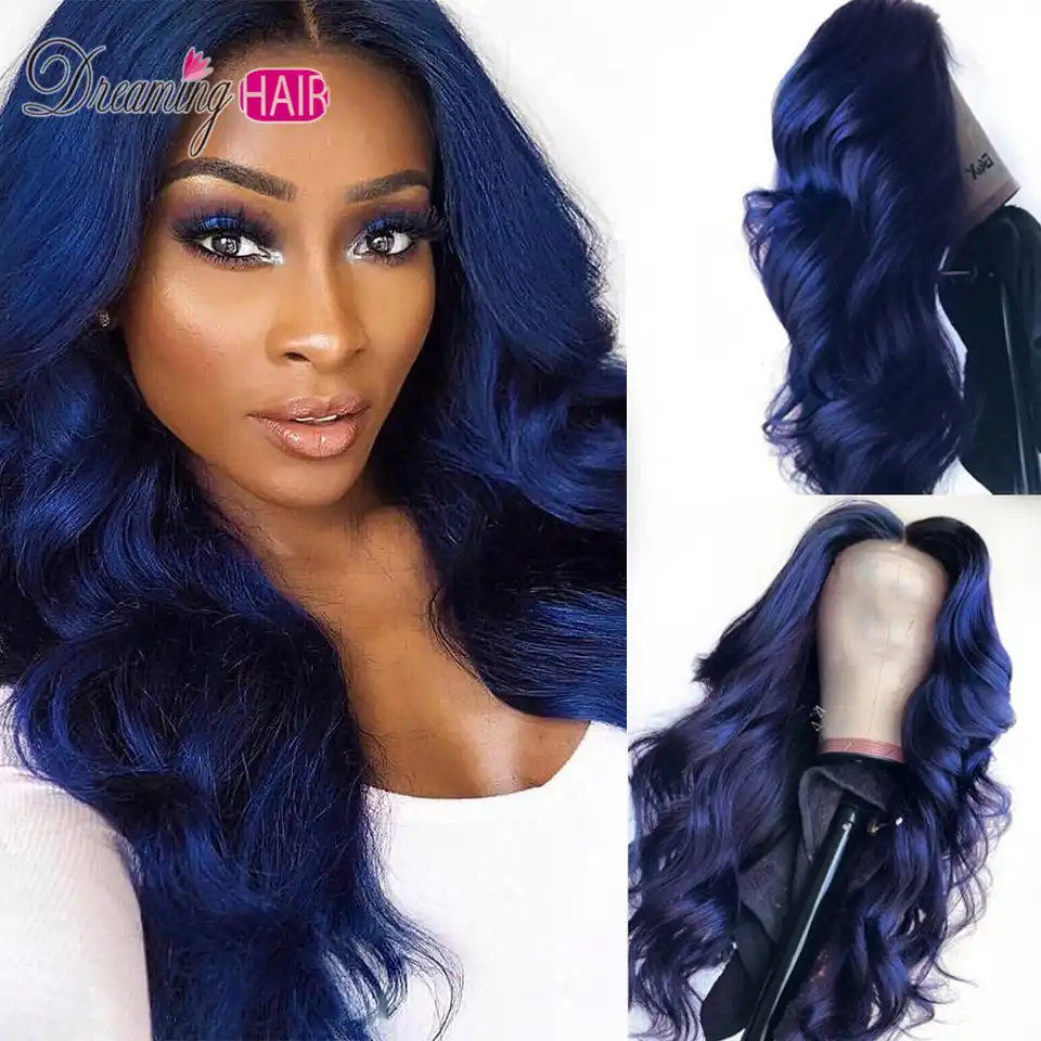 dark blue wigs