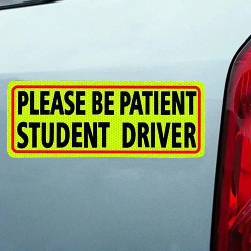 NEW Please Be Patient Student Driver Magnet Safety Sign Car Vehicle Reflective safety Sign Sticker Bumper For New Drivers
NEW Please Be Patient Student Driver Magnet Safety Sign Car Vehicle Reflective safety Sign Sticker Bumper For New Drivers