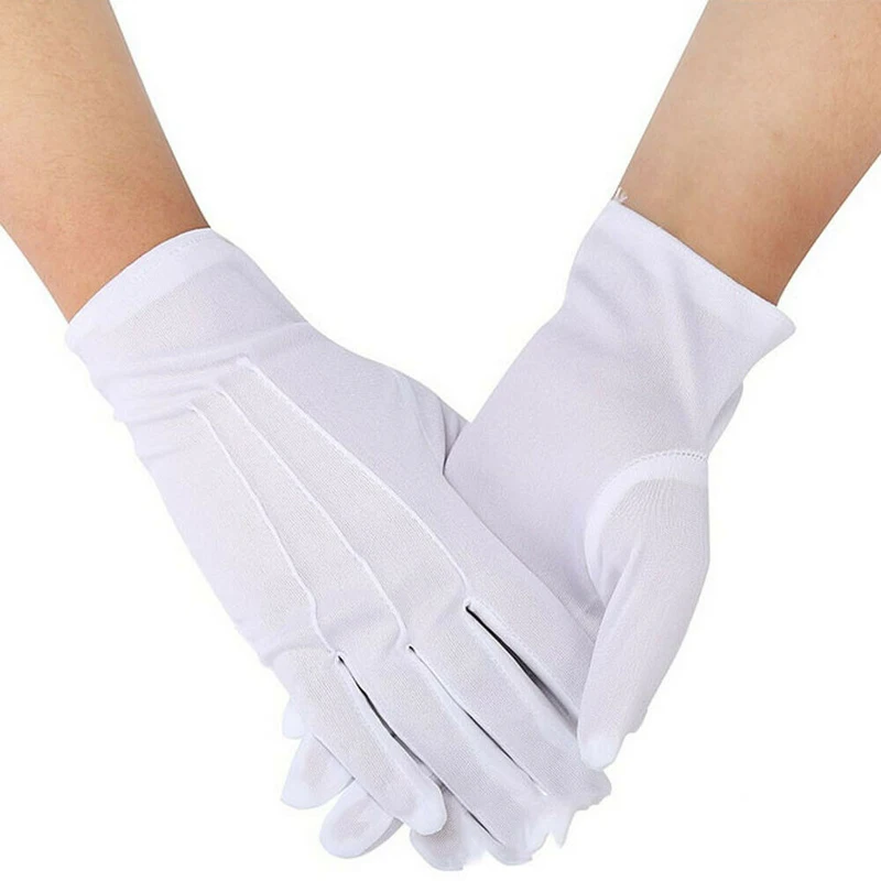 1 Pair White Gloves Soft Thin Jewelry Silver Inspection Work Handling Serving Waiters Gloves Drivers Gloves Ceremonial Gloves
1 Pair White Gloves Soft Thin Jewelry Silver Inspection Work Handling Serving Waiters Gloves Drivers Gloves Ceremonial Gloves