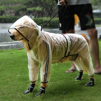 Pet Raincoat Four Feet Hooded Transparent Waterproof For Big Medium Small Pet Clothing Coat Jumpsuit Dogs Dog Raincoat Clothes 
Pet Raincoat Four Feet Hooded Transparent Waterproof For Big Medium Small Pet Clothing Coat Jumpsuit Dogs Dog Raincoat Clothes