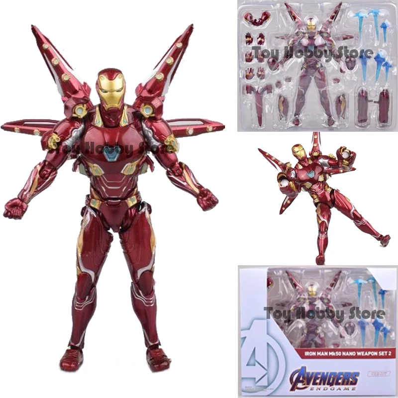 16cm SHF Marvel Avengers 4 Endgame Iron Man MK50 Nano Weapon Set 2 Action Figure Model Toy Doll Gift
16cm SHF Marvel Avengers 4 Endgame Iron Man MK50 Nano Weapon Set 2 Action Figure Model Toy Doll Gift