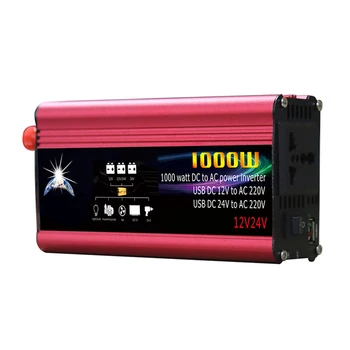 Car Power Inverter LED Indicator Power Converter Intelligent Cooling Universal Modified Sine Wave 1000W DC12V/24V to AC220V
Car Power Inverter LED Indicator Power Converter Intelligent Cooling Universal Modified Sine Wave 1000W DC12V/24V to AC220V
