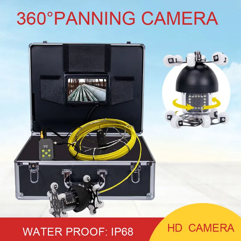 WP70D 20M/30M/50M Pipe Inspection System industrial pipeline endoscope Cam 360degree panning camera with display monitor
WP70D 20M/30M/50M Pipe Inspection System industrial pipeline endoscope Cam 360degree panning camera with display monitor