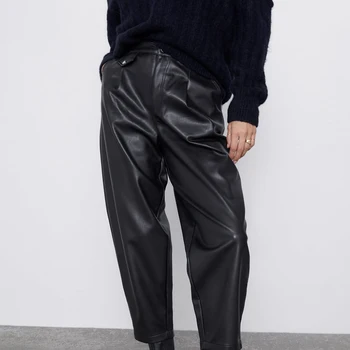 2019 ZA Long Section Leather Pants Autumn and Winter New High Waist Ladies Loose British Wild Harem Pants Casual Trousers
2019 ZA Long Section Leather Pants Autumn and Winter New High Waist Ladies Loose British Wild Harem Pants Casual Trousers